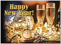 Select a verse, create your own custom verse, or order blank.  Celebrate New Year Card D9184U-A